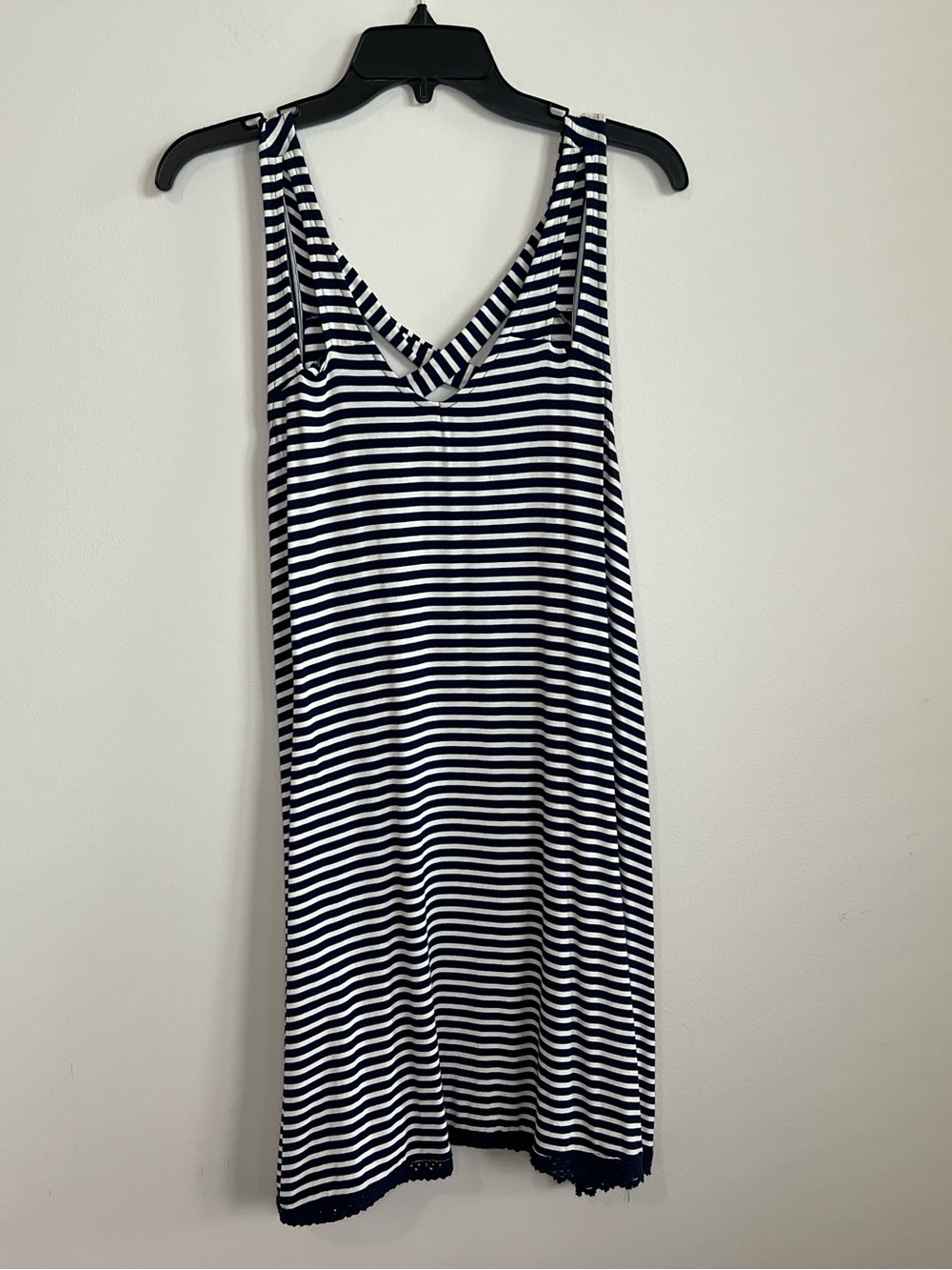 Red Camel Navy and White Striped Swim Coverup